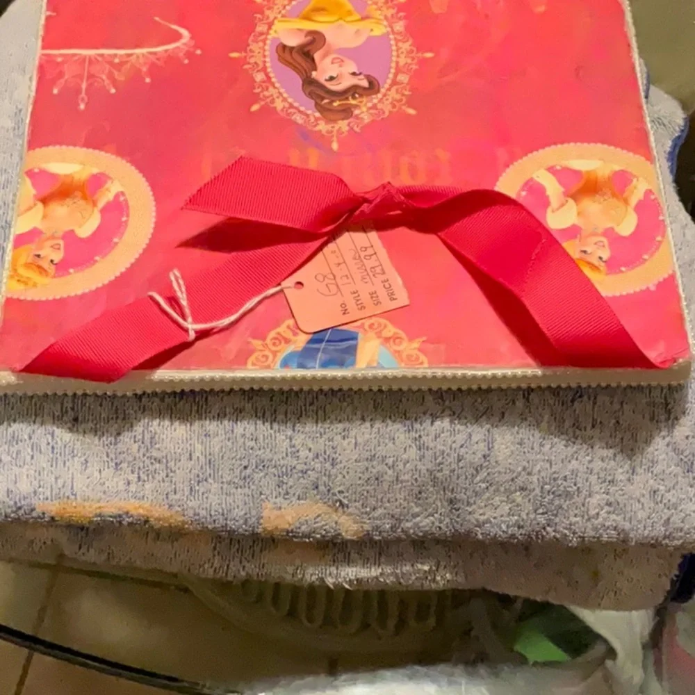 Arts and Crafts Show White Mirror with 4 of the Disney Princesses, NWT